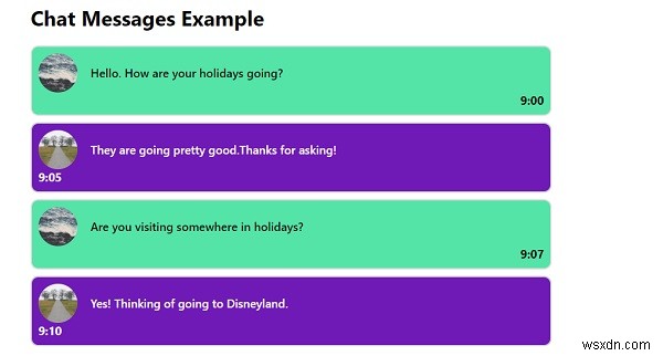 CSS के साथ चैट मैसेज कैसे बनाएं? 