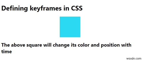 CSS3 में कीफ्रेम को परिभाषित करना 