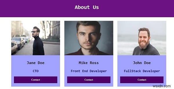 CSS के साथ वेबसाइट के बारे में / हमारे बारे में पेज कैसे बनाएं? 