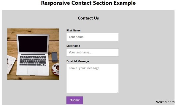 वेब पेजों के लिए रिस्पॉन्सिव कॉन्टैक्ट सेक्शन कैसे बनाएं? 