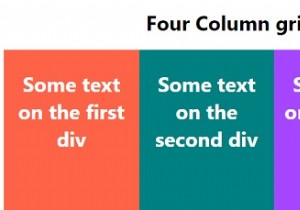 सीएसएस के साथ 4-कॉलम लेआउट ग्रिड कैसे बनाएं? 