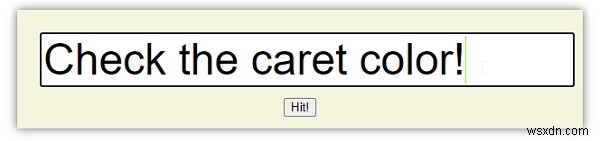 CSS कैरेट-कलर के साथ कर्सर का रंग बदलें 