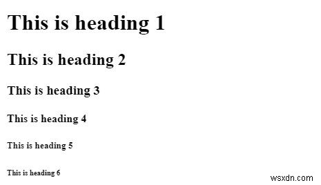 HTML पेज में Heading कैसे बनाये ? 