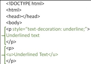 HTML में टेक्स्ट को अंडरलाइन कैसे करें? 