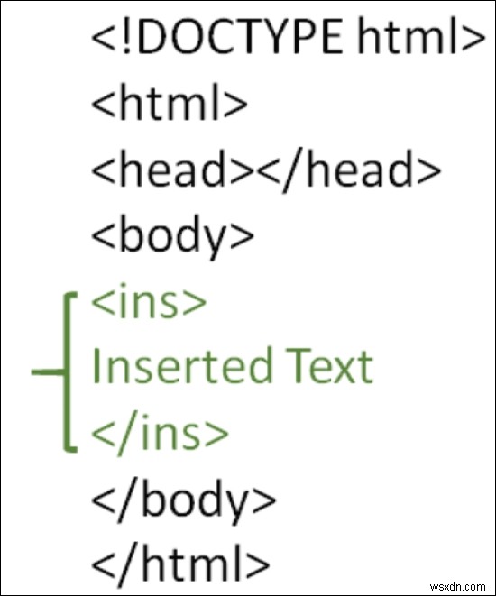 HTML में सम्मिलित टेक्स्ट को कैसे चिह्नित करें? 