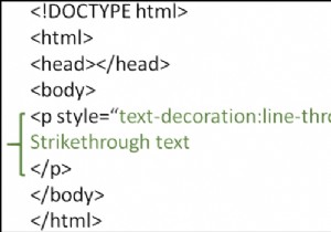 HTML में स्ट्राइकथ्रू टेक्स्ट को कैसे चिह्नित करें? 