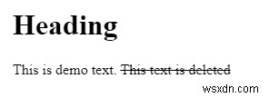 HTML में हटाए गए टेक्स्ट को कैसे चिह्नित करें? 
