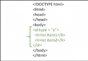 एचटीएमएल में लोअरकेस अक्षरों के साथ क्रमांकित सूची आइटम के साथ ऑर्डर की गई सूची कैसे बनाएं? 