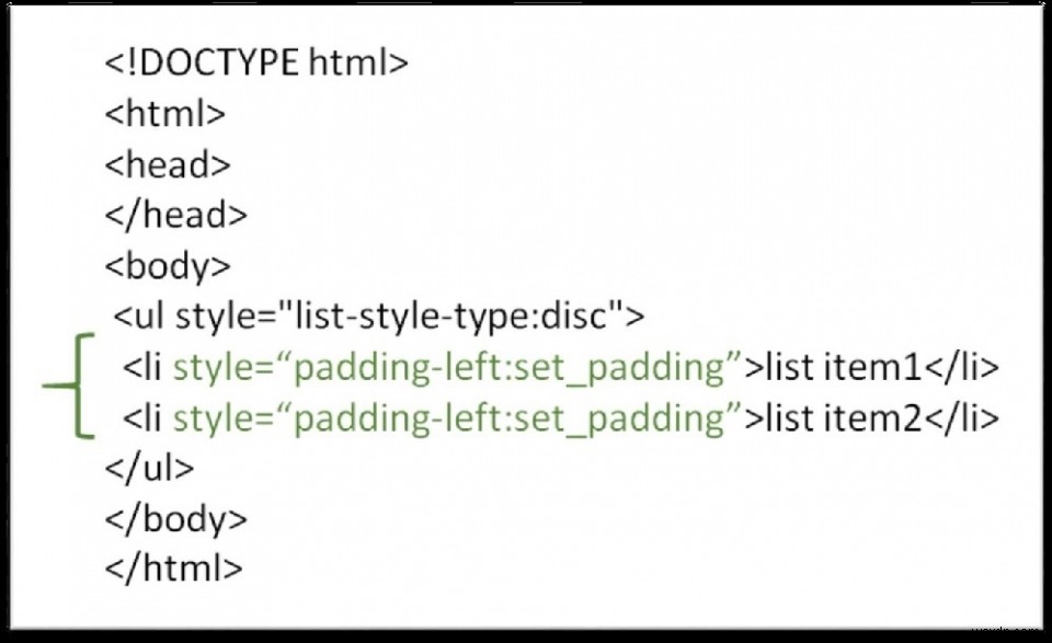 HTML में लिस्ट बुलेट्स और टेक्स्ट के बीच स्पेस कैसे बनाएं? 