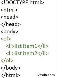 HTML में ऑर्डर की गई सूची कैसे बनाएं? 