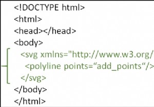 HTML5 SVG में पॉलीलाइन कैसे बनाएं? 