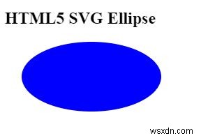 एचटीएमएल 5 एसवीजी में एक अंडाकार कैसे आकर्षित करें? 