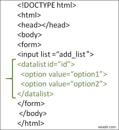HTML में  datalist  टैग का उपयोग कैसे करें? 