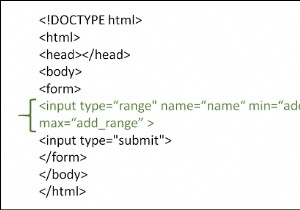 एचटीएमएल में रेंज इनपुट प्रकार का उपयोग कैसे करें? 