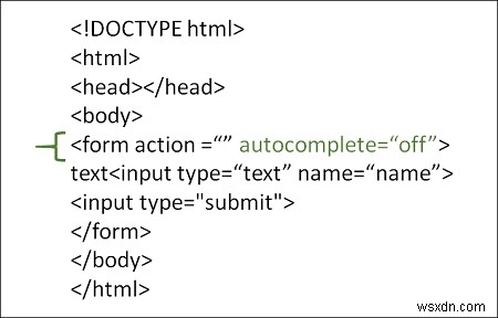 HTML में फॉर्म स्वतः पूर्णता को कैसे बंद करें? 