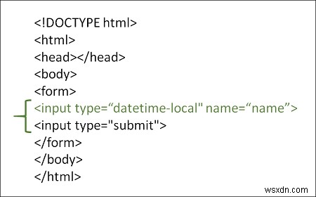 HTML में डेटाटाइम इनपुट प्रकार का उपयोग कैसे करें? 