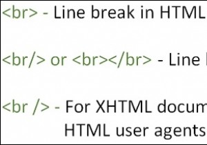 HTML में ,  br/ , या  br /  का उपयोग करने का सही तरीका क्या है? 