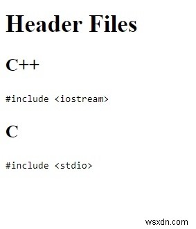 HTML कंप्यूटर कोड तत्व 