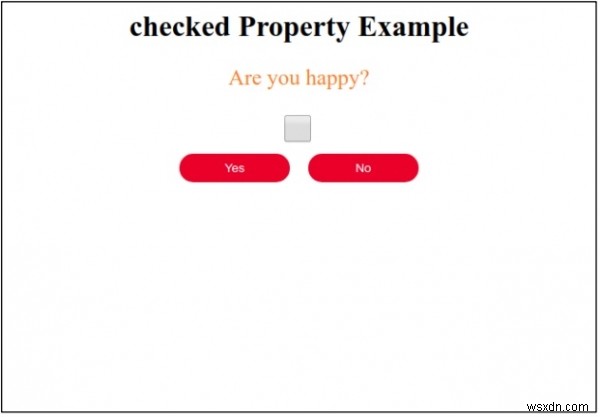 HTML DOM इनपुट चेकबॉक्स चेक की गई संपत्ति 