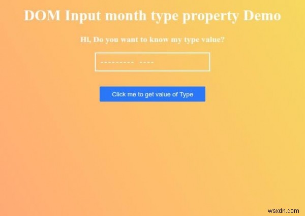 HTML DOM इनपुट माह प्रकार संपत्ति 