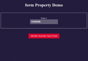 HTML DOM इनपुट नंबर फॉर्म प्रॉपर्टी 