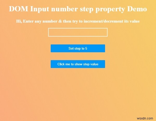 HTML DOM इनपुट नंबर स्टेप प्रॉपर्टी 