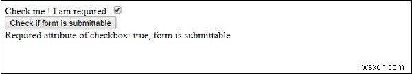 HTML DOM इनपुट चेकबॉक्स आवश्यक संपत्ति 