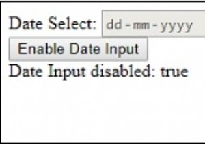 HTML DOM इनपुट दिनांक अक्षम संपत्ति 
