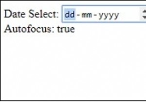 एचटीएमएल डोम इनपुट तिथि ऑटोफोकस संपत्ति 
