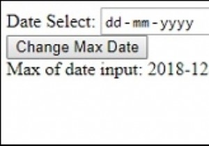 HTML DOM इनपुट दिनांक अधिकतम संपत्ति 