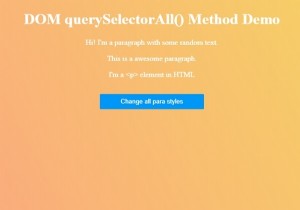 HTML DOM querySelectorAll () विधि 