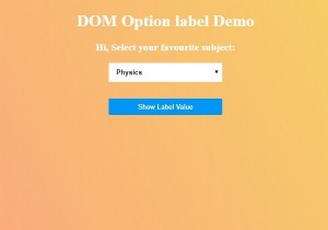 एचटीएमएल डोम विकल्प लेबल संपत्ति 