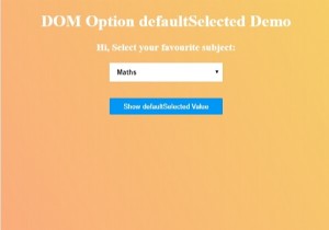 एचटीएमएल डोम विकल्प डिफ़ॉल्ट चयनित संपत्ति 