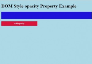 एचटीएमएल डोम स्टाइल अस्पष्टता संपत्ति 