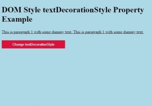 HTML DOM स्टाइल टेक्स्ट डेकोरेशन स्टाइल प्रॉपर्टी 