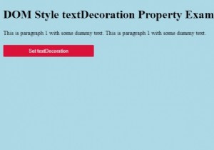 HTML DOM स्टाइल टेक्स्टडेकोरेशन प्रॉपर्टी 