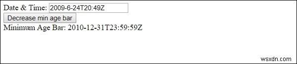 एचटीएमएल डोम इनपुट डेटाटाइम न्यूनतम संपत्ति 