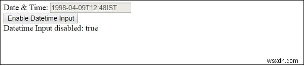 एचटीएमएल डोम इनपुट डेटाटाइम अक्षम संपत्ति 