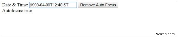 एचटीएमएल डोम इनपुट डेटाटाइम ऑटोफोकस संपत्ति 