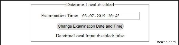 HTML DOM इनपुट डेटाटाइमस्थानीय अक्षम संपत्ति 