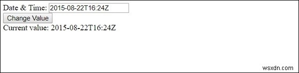 HTML DOM इनपुट डेटाटाइम वैल्यू प्रॉपर्टी 