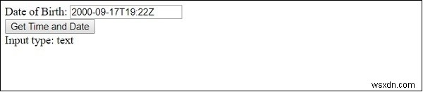 HTML DOM इनपुट डेटाटाइम टाइप प्रॉपर्टी 