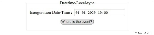 HTML DOM इनपुट डेटाटाइमस्थानीय प्रकार की संपत्ति 