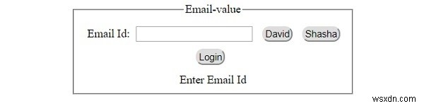 HTML DOM इनपुट ईमेल वैल्यू प्रॉपर्टी 