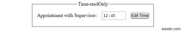 HTML DOM इनपुट टाइम केवल पढ़ने योग्य संपत्ति 