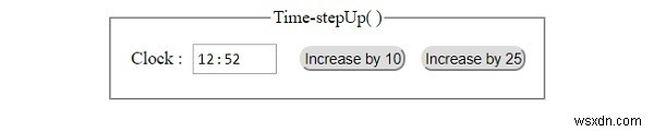 HTML DOM इनपुट टाइम स्टेपअप ( ) मेथड 