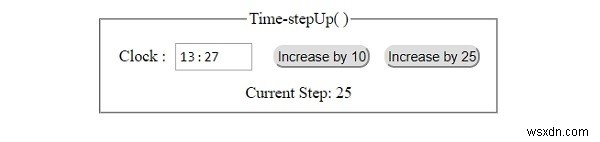 HTML DOM इनपुट टाइम स्टेपअप ( ) मेथड 