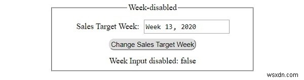 HTML DOM इनपुट वीक अक्षम संपत्ति 