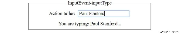 एचटीएमएल डोम इनपुटइवेंट इनपुट टाइप प्रॉपर्टी 