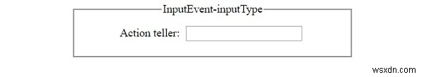 एचटीएमएल डोम इनपुटइवेंट इनपुट टाइप प्रॉपर्टी 